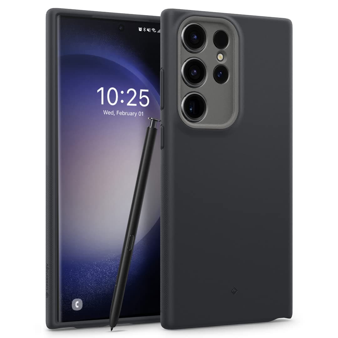 CASEOLOGY by Spigen Nano Pop Back Cover Case Compatible with Samsung Galaxy S23 Ultra Case (TPU and PC | Black Sesame)