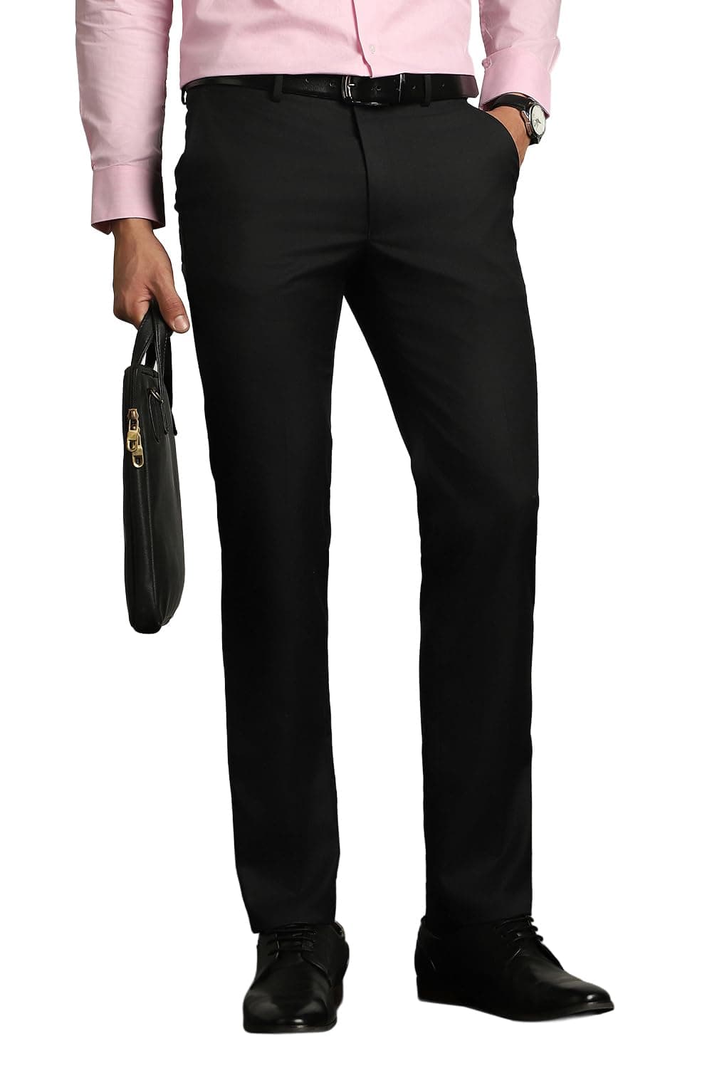 Van Heusen Men's Fashion Formal Mid Rise Slim Fit Premium Formal Trousers | Superior Comfort | Auto-Flex Waist Band | Soft Touch