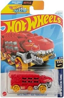 Hot Wheels T-Rex Transporter, Red, Screen Time Series 4/10