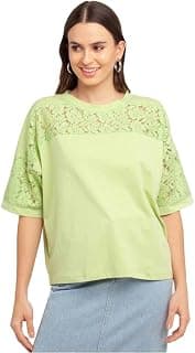 Zink London Green Solid Women's Regular Top