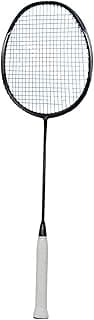Exergy 101 Strung Badminton Racket for Beginners and Intermediate Players - 82g, 28 lbs Tension, Pre-Strung with Full Cover, Black, Graphite