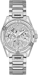 GUESS Guess US Women's Silver-Tone Rhinestone Cut-Through Watch