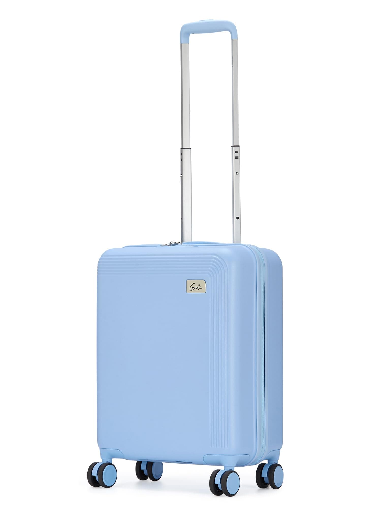 Genie Dew & Swing Trolley Bag Hard Side Travel Bag for Women, 8 Wheel Luggage Suitcase for Travelling, Cabin-Friendly, Scratch Resistant, Small Trolley Suitcase
