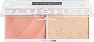 Relove by Revolution Colour Play Blushed Duo- Sweet (Peach) | 2-in-1 Matte Blush-Highlighter Palette for All Skin Tones | Smooth Blendable Long-Lasting Powder | Lightweight Face Blusher for Natural to Bold Looks | 9g