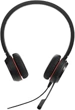 Jabra Evolve 30 II Stereo MS USB-C/A Wired Headset – Ms Teams Certified On-Ear Headphones with Noise Cancelling Mic, USB-C & USB-A Connectivity, Stereo Sound for Calls, Office, Work from Home, Black