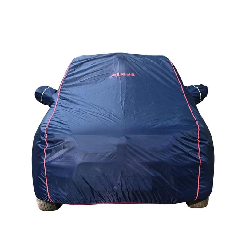 Able Parashuit Blue WR Water Resistance Car Body Cover with Mirror Pockets and Driver Door Zipper Compatible for Renault Pulse