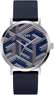 GUESS Men's 44.0mm Watch - Black Strap Grey Dial Gold Tone Case
