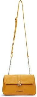 Caprese Lexi Medium Sling Bag for Women | Solid Faux Leather Crossbody Handbag with Adjustable Strap | Stylish Shoulder Purse with Zipper & Magnetic Button Closure | Everyday Office & Travel