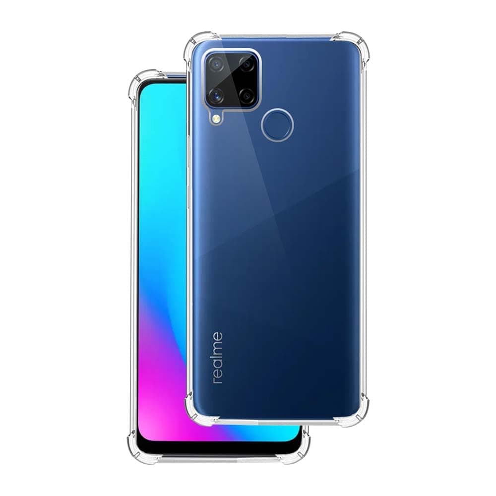 7SEVEN® Back Cover for Realme C15 Transparent Mobile Back Case Shock Proof Design Camera Edges Protection Crystal Clear Phone Case Silicon Soft TPU and Flexible Bumper Phone Cover