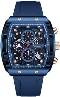 Giordano Square Dial Multifuncational Watch for Men with Stylish Design, Waterproof, Date Display & Silicone Strap