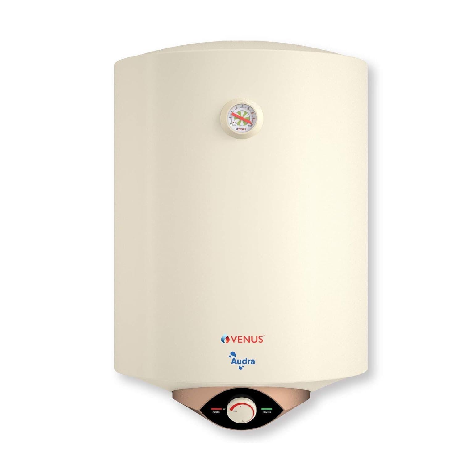 Venus Audra 25L (Ivory) Storage Water Heater | 5-Star BEE | Hard Water Friendly Geyser 25 ltr capacity | Porcelain Enamelled Tank | Free Flexible Hose | Guarantee - 7 Years on Inner Tank | 8 Bar