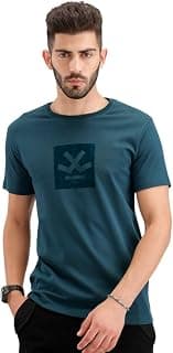 WROGN Men's 100% Cotton T-Shirt | Flock Print | Slim Fit