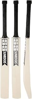 SS Middler Kashmiri Willow Cricket Bat, 1200 Grams, Short Handle for Men, Premium Willow for Leather Ball, Lightweight, Strong Grip, Shock Absorption, Ideal for Professional Players