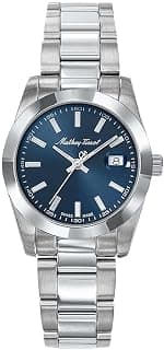 Mathey-Tissot Stainless Steel Men Blue Dial Ladies Analogue Watch D450Abu_SMU, Silver Band