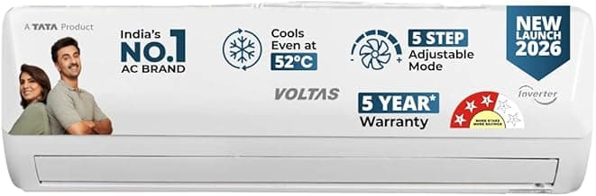 Voltas 1 ton 3 Star Split AC|Auto Clean|Sleep mode (123INV VECTRA EMERALD)