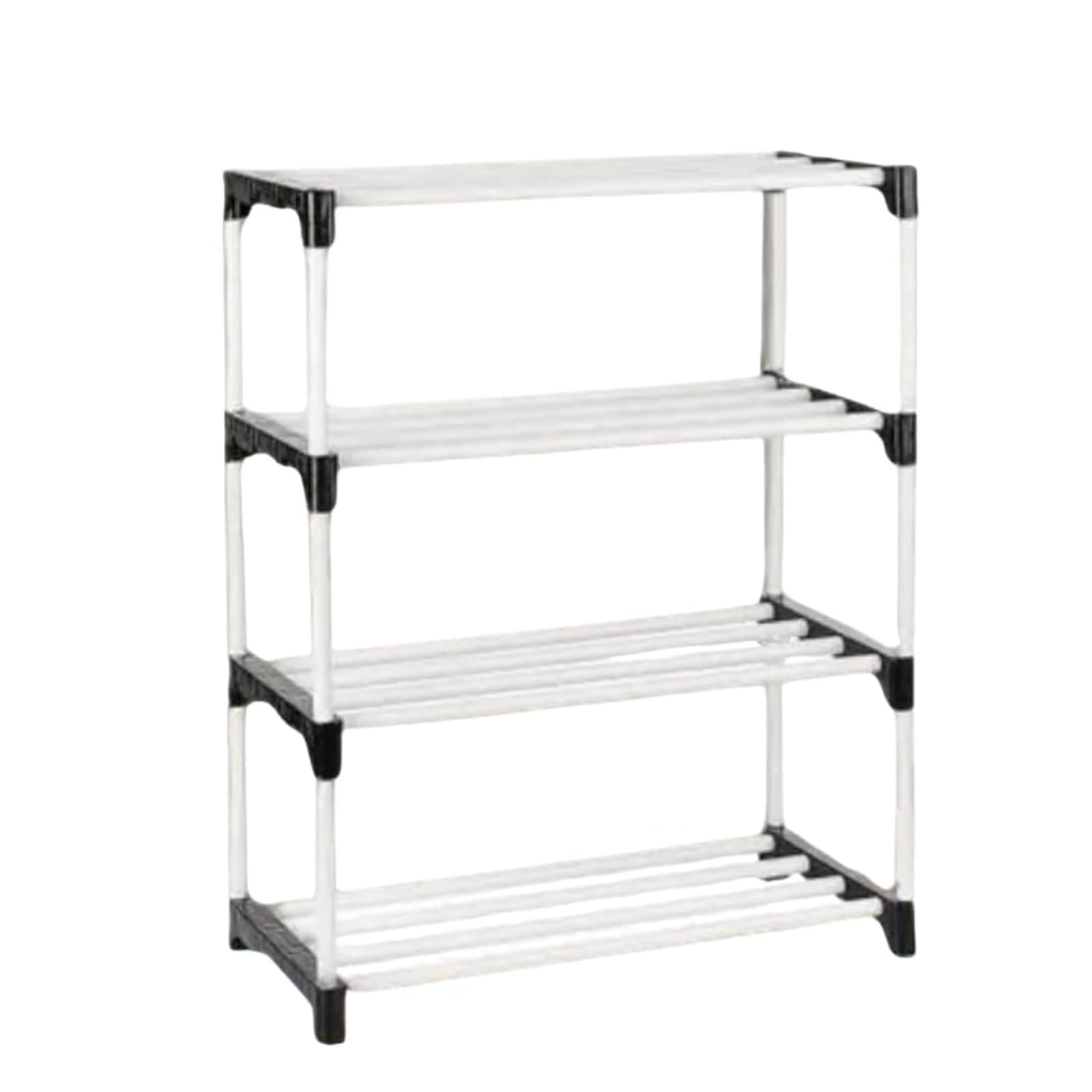 NILUX 4-Layer Adjustable Plastic Bookshelf – Multipurpose Storage Rack for Home, Office, Books, Toys, Decor & Daily Essentials(Pack of 1)