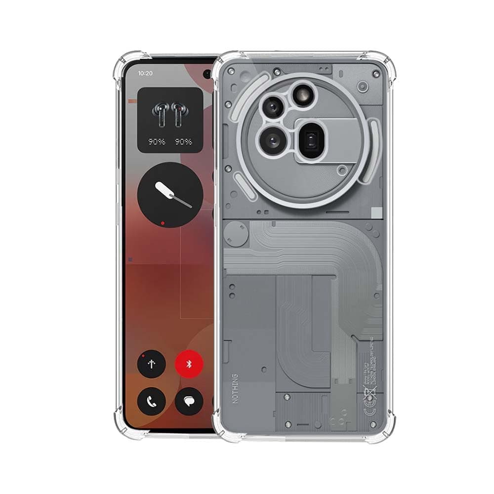 7SEVEN® Back Cover for Nothing Phone 3A Pro Transparent Mobile Back Case Shock Proof Design Camera Edges Protection Crystal Clear Phone Case Silicon Soft TPU and Flexible Bumper Phone Cover