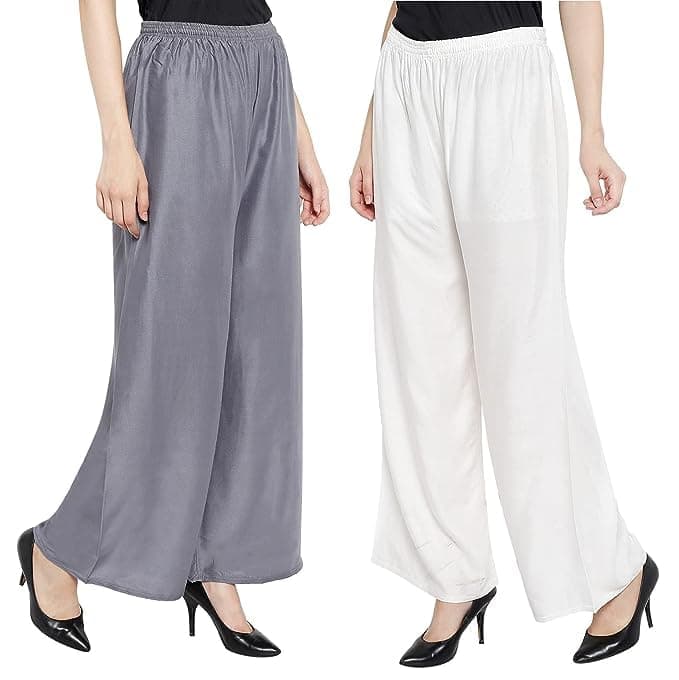 Thrifty Thread We Promise Comfort Women's Premium Regular Fit Rayon Palazzo Free Size Upto 5XL