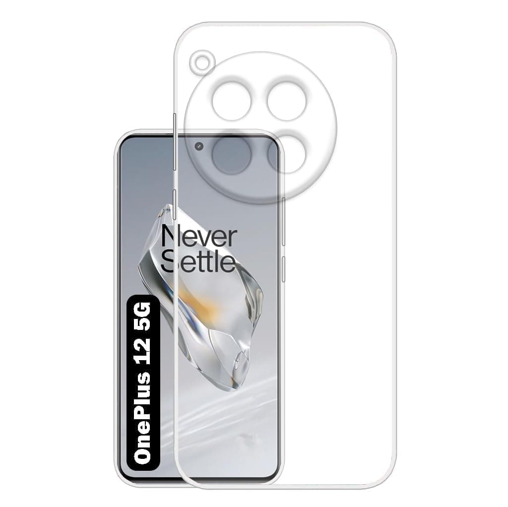 Amazon Brand - Solimo Back Cover for OnePlus 12 (Silicone|Transparent)