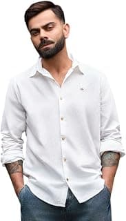 WROGN Men's Linen Blend Shirt | Solid Styles | Slim Fit