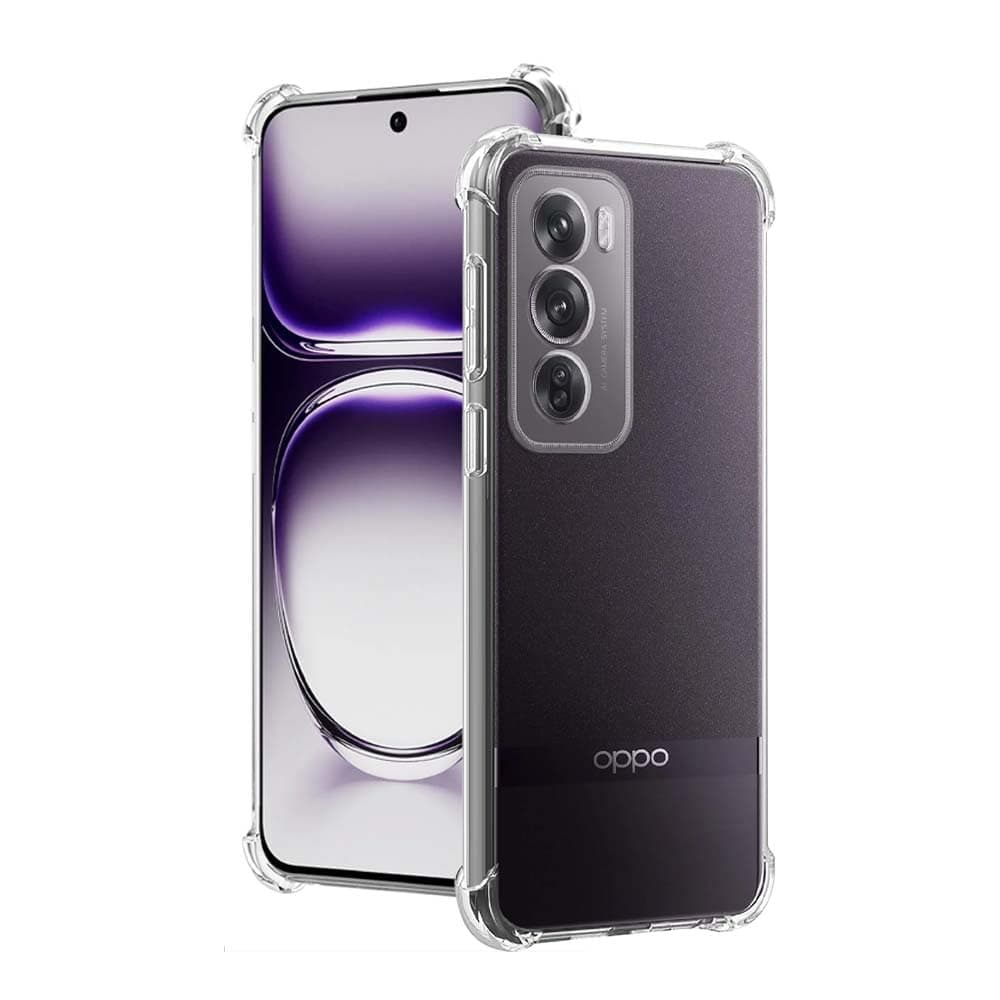 7SEVEN® Back Cover for Oppo Reno 12 Pro 5G Transparent Mobile Back Case Shock Proof Design Camera Edges Protection Crystal Clear Phone Case Silicon Soft TPU and Flexible Bumper Phone Cover
