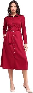 FableStreet Women A-line Shirt Dress |Perfect for Casual, Office, and Everyday Outfits