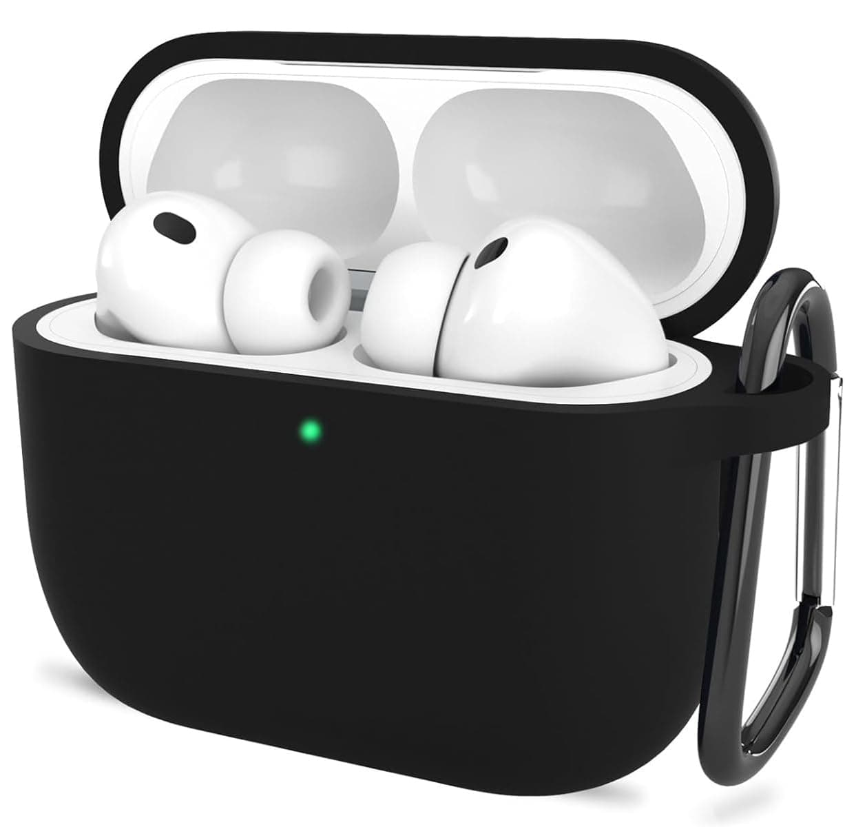 Latali New Soft Silicone Case Compatible with Apple AirPods Pro 3 Generation (2025) Protective Silicone 360° Full Protection Dust-Proof Shockproof Case Cover with Hook (Cover Only) (Black)