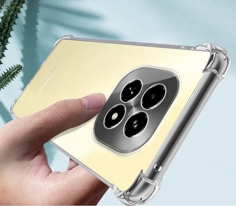 REALCASE Silicone Realme C63 5G Back Cover Case, Scratch Resistant Protective Crystal Clear Transparent Shock Proof Bumper Back Cover Case for Realme C63 5G