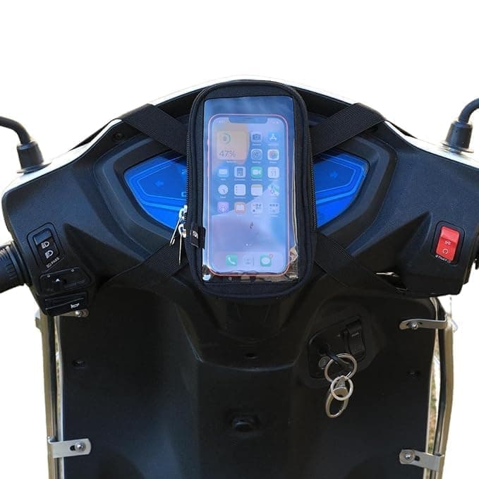 Holder Mount Pouch for Scooty Waterproof Mobile Holder for Activa Bikes Compatible with All Smartphones | Mobile Holder Stand