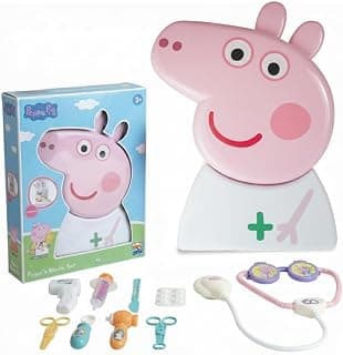 Peppa Pig Doctor Case Playset | Official Licensed Medical Kit with Stethoscope, Thermometer &15+ Accessories | Pretend Play Toy for Girls & Boys | Ages (3+) I Set for Kids