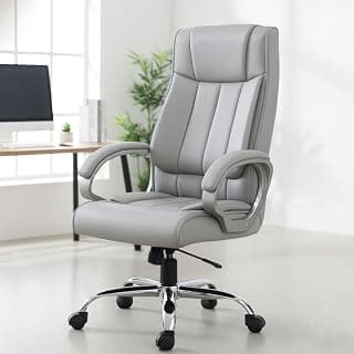 INNOWIN Profit High Back Orthopedic Boss Chair with 3 Year Limited Warranty | Executive leatherrite Office Chair | Ergonomic Executive Chair with Spacious Cushioned Seat | Heavy Duty Metal Base | Grey