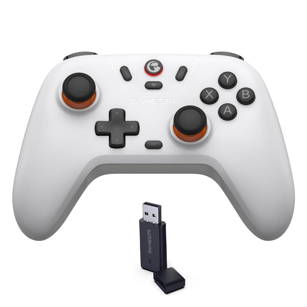 GameSir Nova Lite Gaming Controller Wireless Bluetooth Wireless Connection Controller PC/Steam/Switch/iOS/Android Gamepad Anti-Drift Hall Effect Joystick Turbo Controller(White)