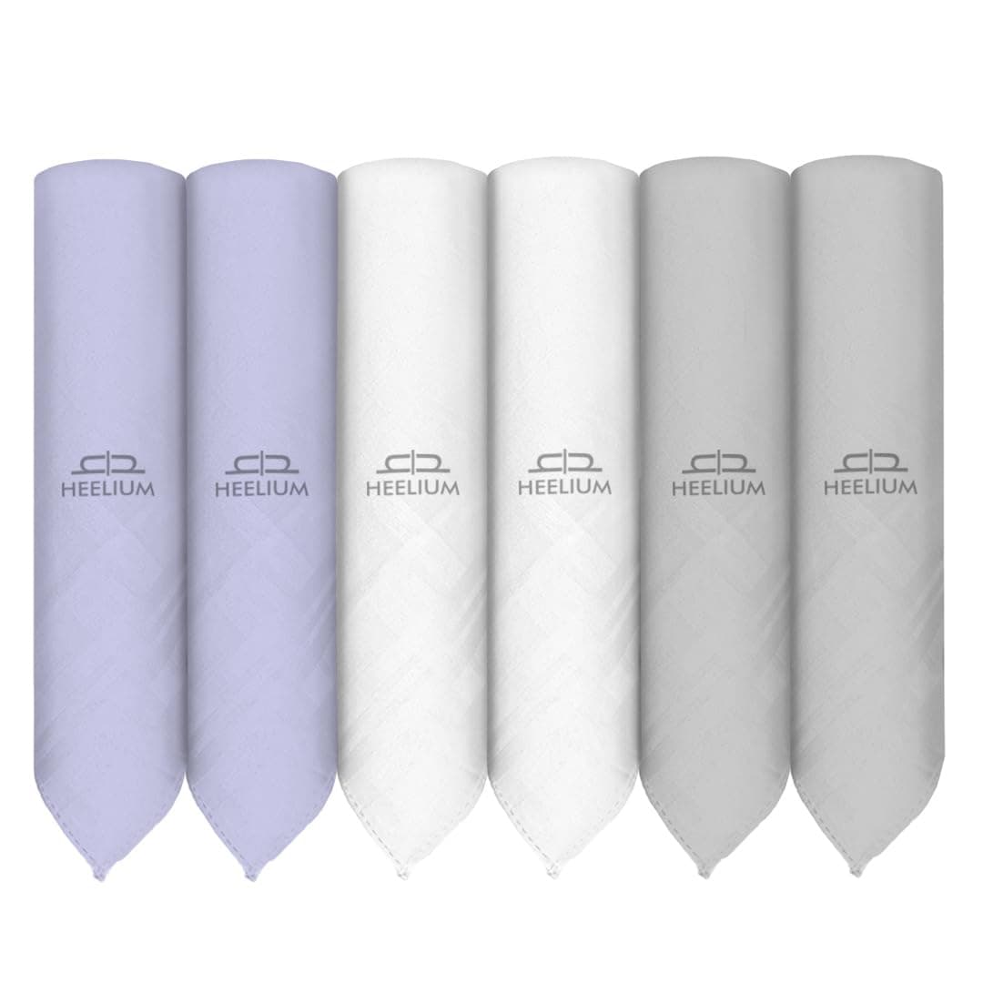 HEELIUM Bamboo Handkerchief for Men & Women | Ultra Soft & Absorbent | Multipurpose Premium Rumal | Large Size 43 x 45 CM