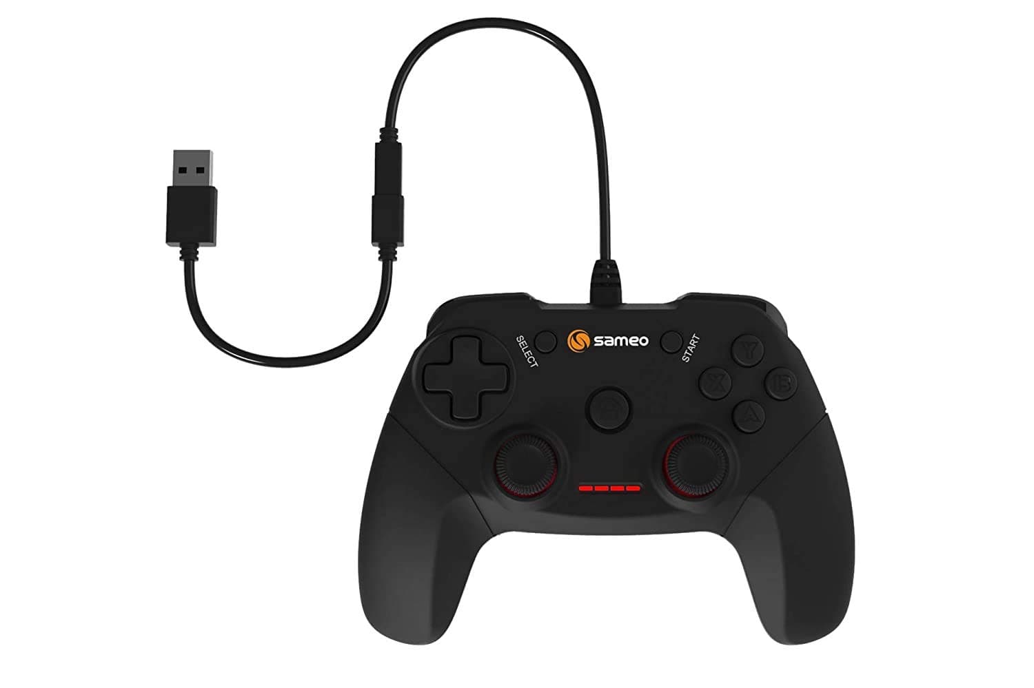 SAMEO SG12 Wired Gaming Controller with USB Cable Compitable | Analog HD Precision Joystick and Trigger | Dual Motor and Vibration Function | Best for PC / PS3 / Android