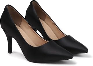 Women’s Pointed Toe Pumps in Patent – High Heel Classic Stiletto Heels for Party, Wedding, Office & Evening | Elegant Slip-On Formal Shoes for Women (Black, UK Footwear Size System, Adult, Women, Numeric, Medium, 7)