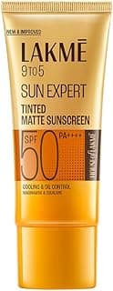 Lakme Sun Expert Tinted Sunscreen SPF 50 PA +++ | Broad spectrum UVA/B protection | Blue light protection | No White Cast | for all dry, oily, normal skin| Matte Finish | 50 ml