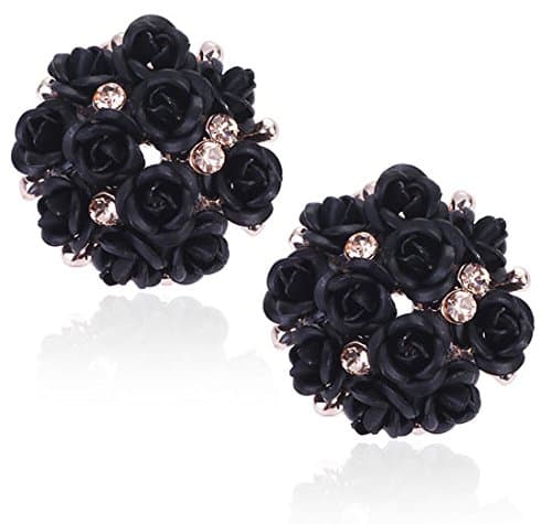 YouBella Jewellery for women earings Crystal Rose Shape Floral Stud Earrings for Girls and Women
