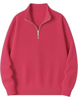 Mack Jonney Women’s Fleece Half-Zip High Neck Sweatshirt | Warm & Stylish Winter Wear -M4746
