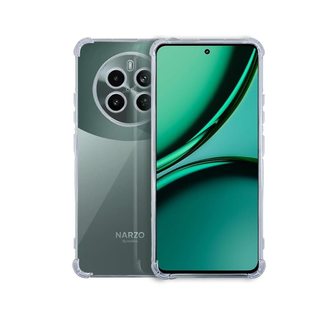 7SEVEN® Back Cover for Realme Narzo 70 Pro Transparent Mobile Back Case Shock Proof Design Camera Edges Protection Crystal Clear Phone Case Silicon Soft TPU and Flexible Bumper Phone Cover