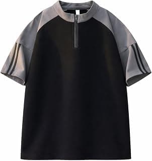FN3 Men’s Half-Zip Color Block RegularFit T-Shirt|| Raglan Style || Casual Streetwear Tees