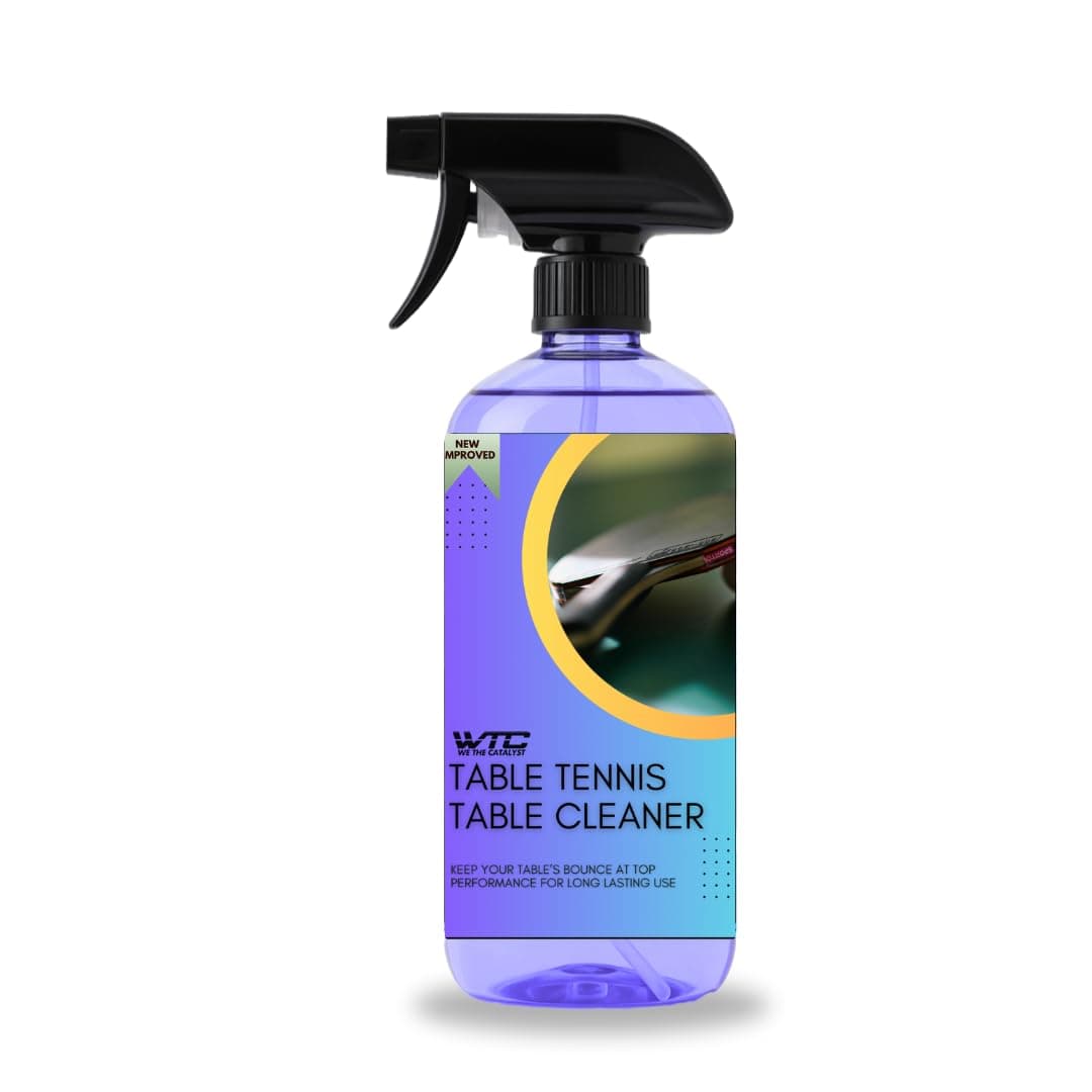 WTC Table Tennis Table Cleaner Spray (500 ml) – Anti-Dust & Anti-Marks Formula | Safe for All TT Tables | Quick Clean & Shine