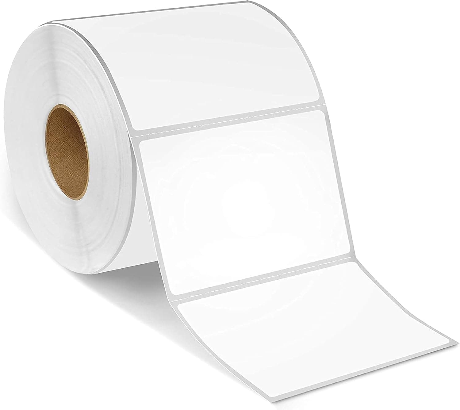 True-Ally 85x55 Direct Thermal (DT) Barcode Label Sticker - 3.35 x 2.15 inch - 85mm x 55mm - 500 Labels/Roll - White Self Adhesive for Printing Barcoding (3 Roll Per Pack(1500Labels))
