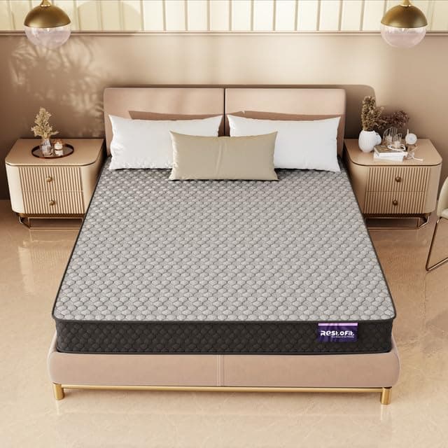 RESTOFIT Orthopedic Dual Comfort Single Size Mattress 72x42x6 Inches | Medium Firm 6-Inch HR Foam Mattress for Back Support | Premium Cotton | 7-Year Warranty | Vacuum Packed Roll | Sleep well Comfort