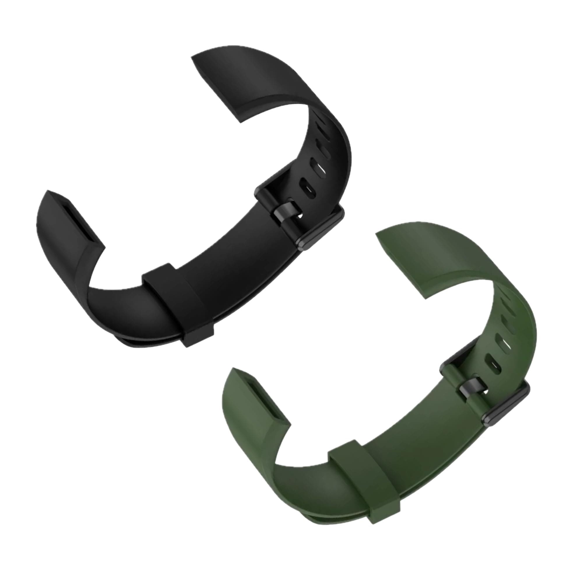 YODI Classic Strap Bands for Realme Smart Band Watch RMA183 Smart Watch Only, Soft Silicone, Comfort and Flexible Straps for Men Women and Boys & Girl (BLACK-GREEN)