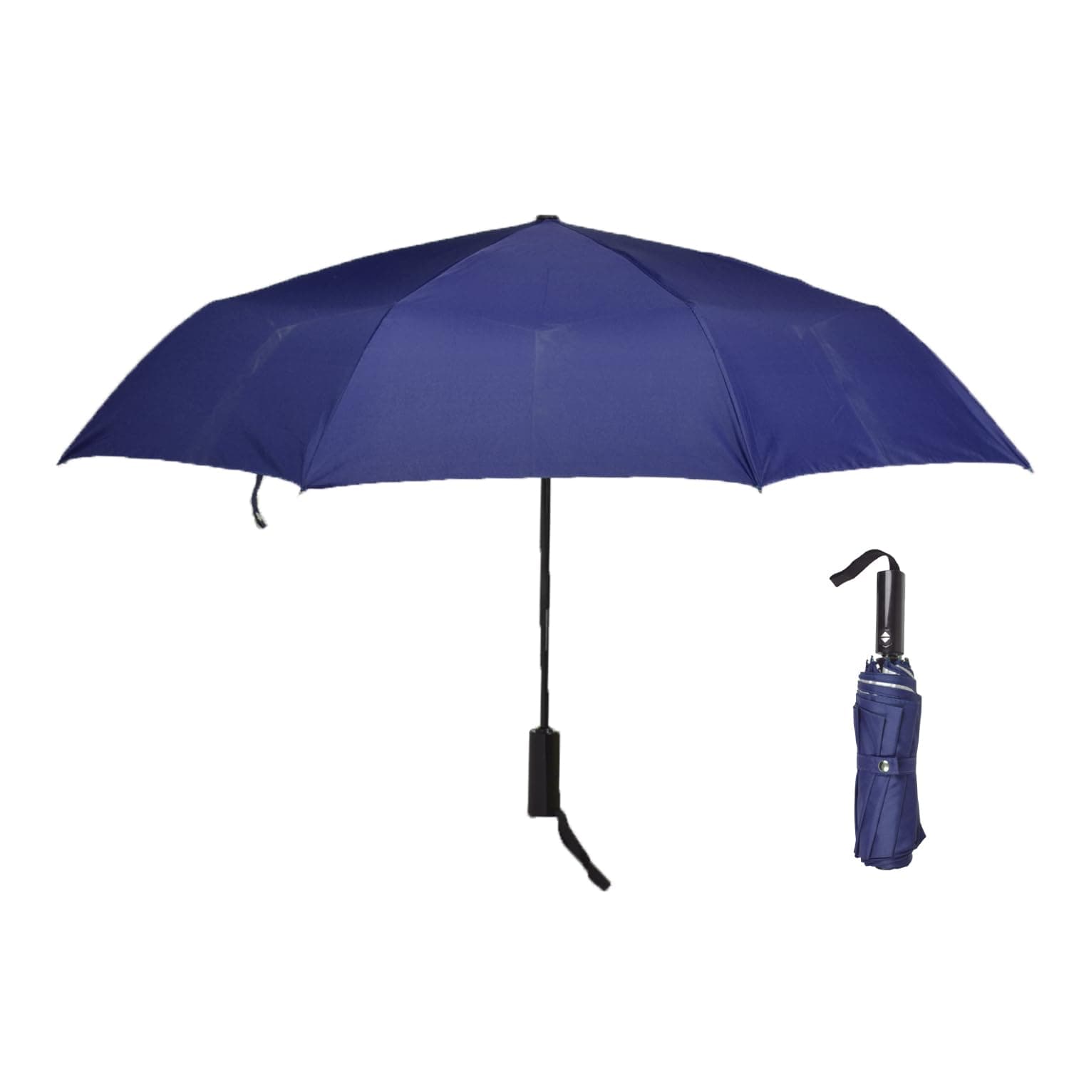 Amazon Basics 3-Fold Travel Umbrella - Sophisticated Auto-Open Auto-Close Mechanism, Large 42 inch Canopy, RainProof & UV Protection|Ideal for Men & Women | Stylish, Durable, and Functional Design