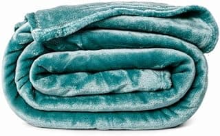 ABRAZO AC Blanket | 300 GSM Lightweight Super Soft Cozy for Bed, Sofa, Couch, Travel & AC Room | Double Bed 220×240 cm | Solid Color | Breathable All-Season Comfort (Clouded Blue)