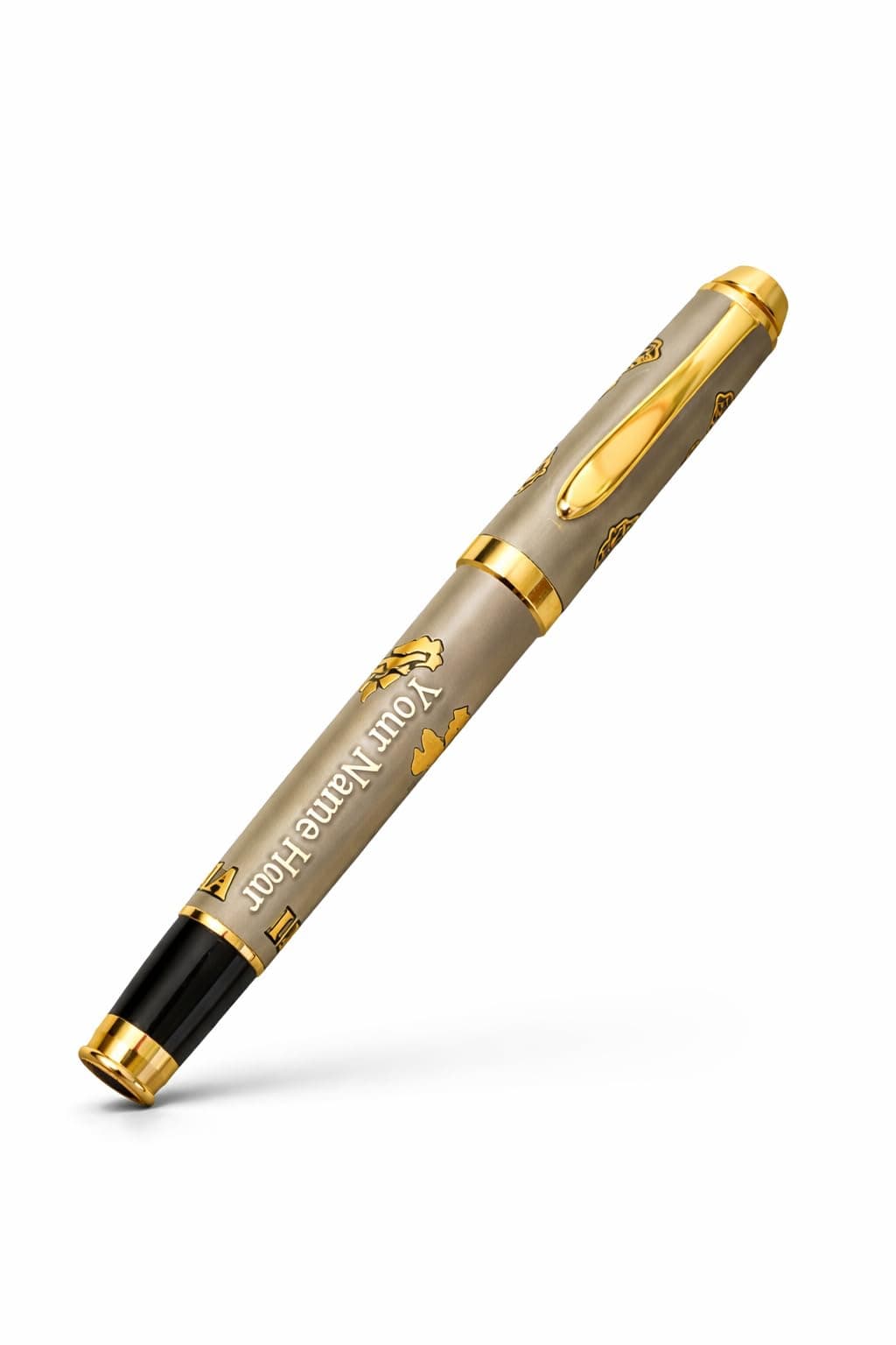 RYNOCHI Parliament Personalized Signature Metal Ball Pen with Custom Name Engraving | Blue Ink Executive Pen | Luxury Gift for IAS, IPS, MLA, DM, Politicians & Business Professionals