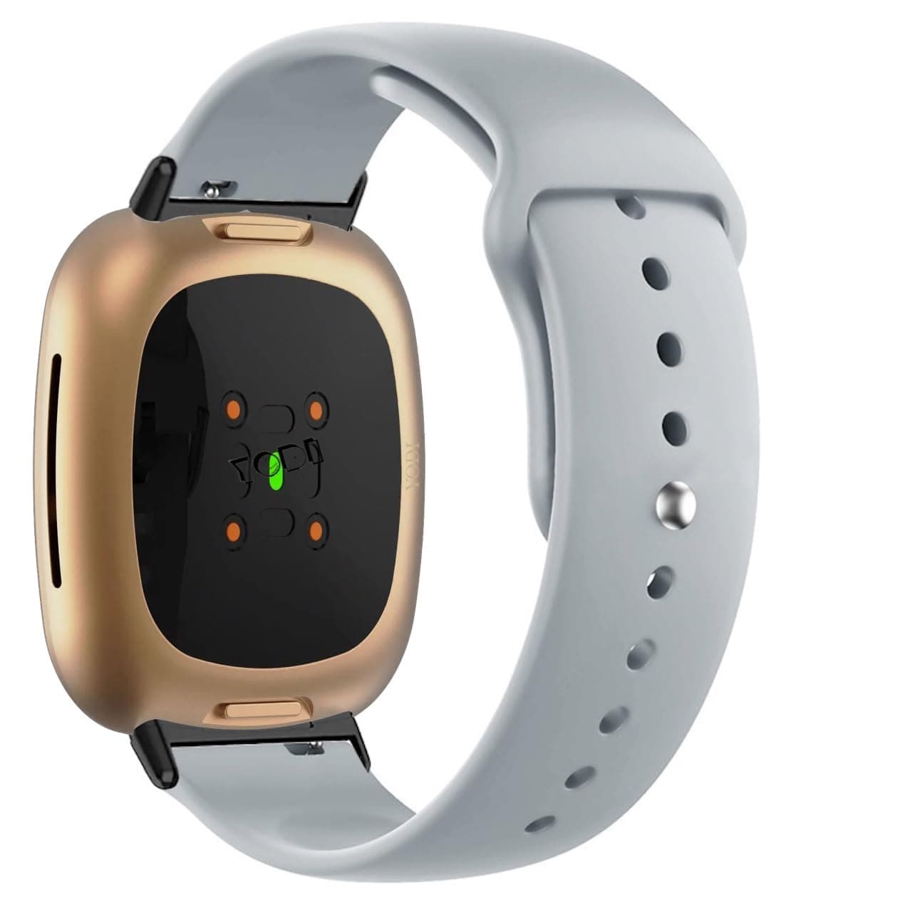 YODI Watch Band Compatible with Fitbit Versa 4/ Fit bit Versa 3/ Fitbit Sense/Sense 2 Band, Soft Replacement Silicone Wristband for Women Flexible Waterproof Sport Watch Strap for Men Large