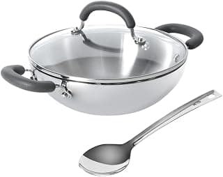 Meyer Trivantage Stainless Steel Kadai + Stainless Steel Serving Spoon