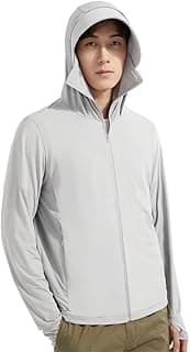 GUSTAVE Sun Protection jacket for Men Full Zip UPF 50+ Sun Protection Hoodie Jacket Long Sleeve Lightweight Breathable UV Shirts with Pockets